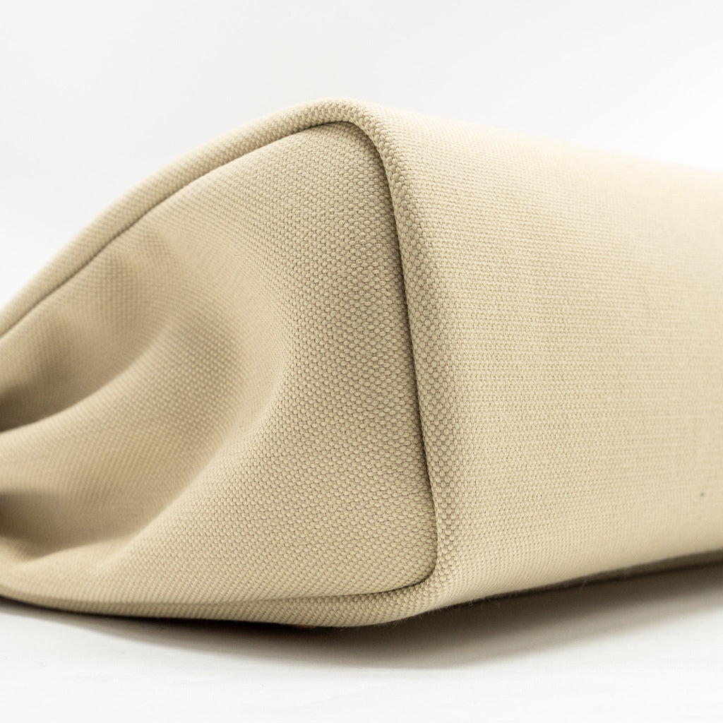 Hermes Herbag 31 zip bag canvas / hunter beton / natural sable GHW