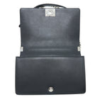 CHANEL NEW MEDIUM BOY BAG CHEVRON LAMBSKIN BLACK SHW