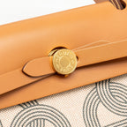 HERMES Circuit 24 HERBAG 31 ZIP BAG CHAINE D’ANCRE CANVAS / LEATHER BEIGE GHW