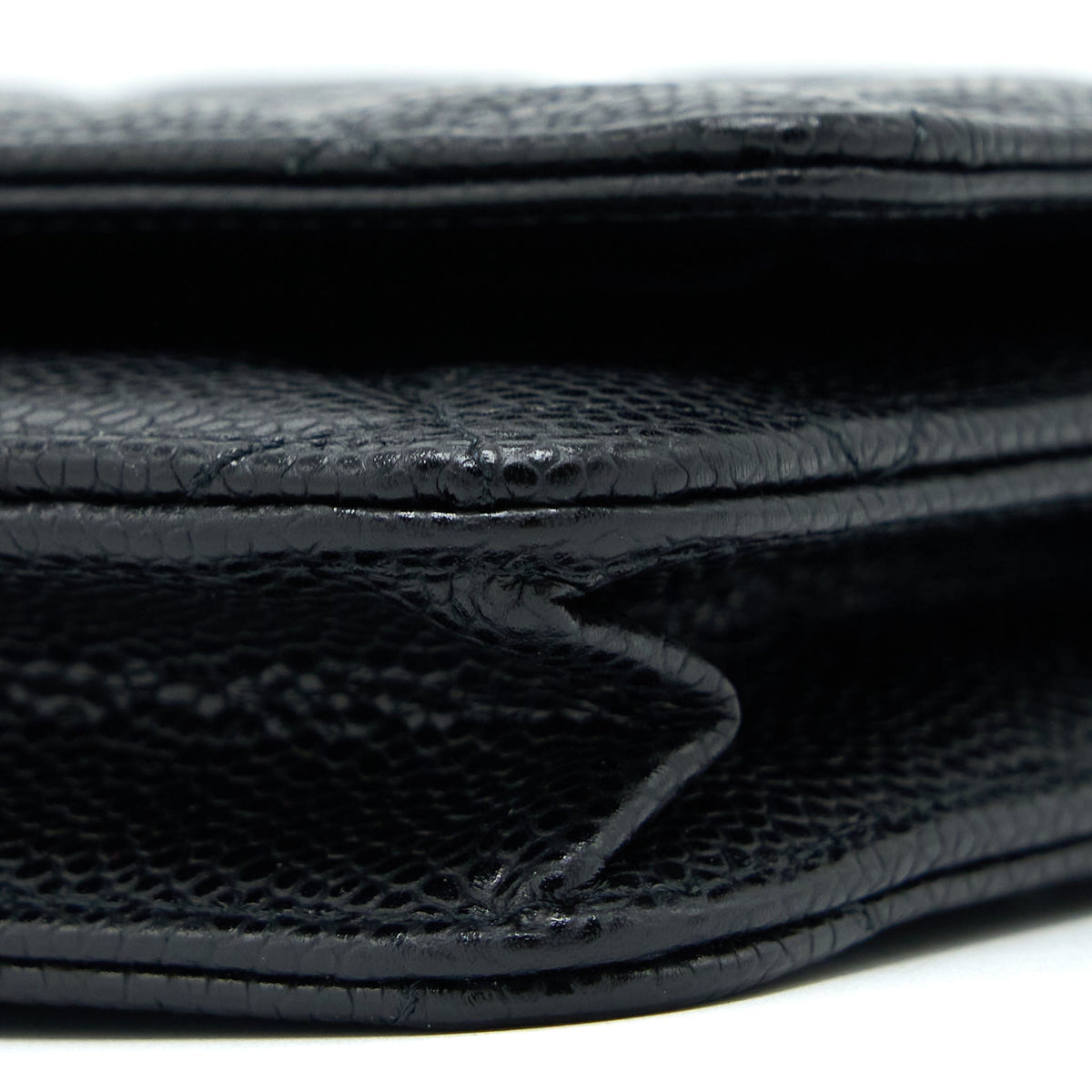 CHANEL CLASSIC WALLET ON CHAIN BLACK CAVIAR SHW