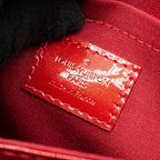 LOUIS VUITTON FLAP SHOULDER EVENING BAG PATENT LEATHER RED GHW