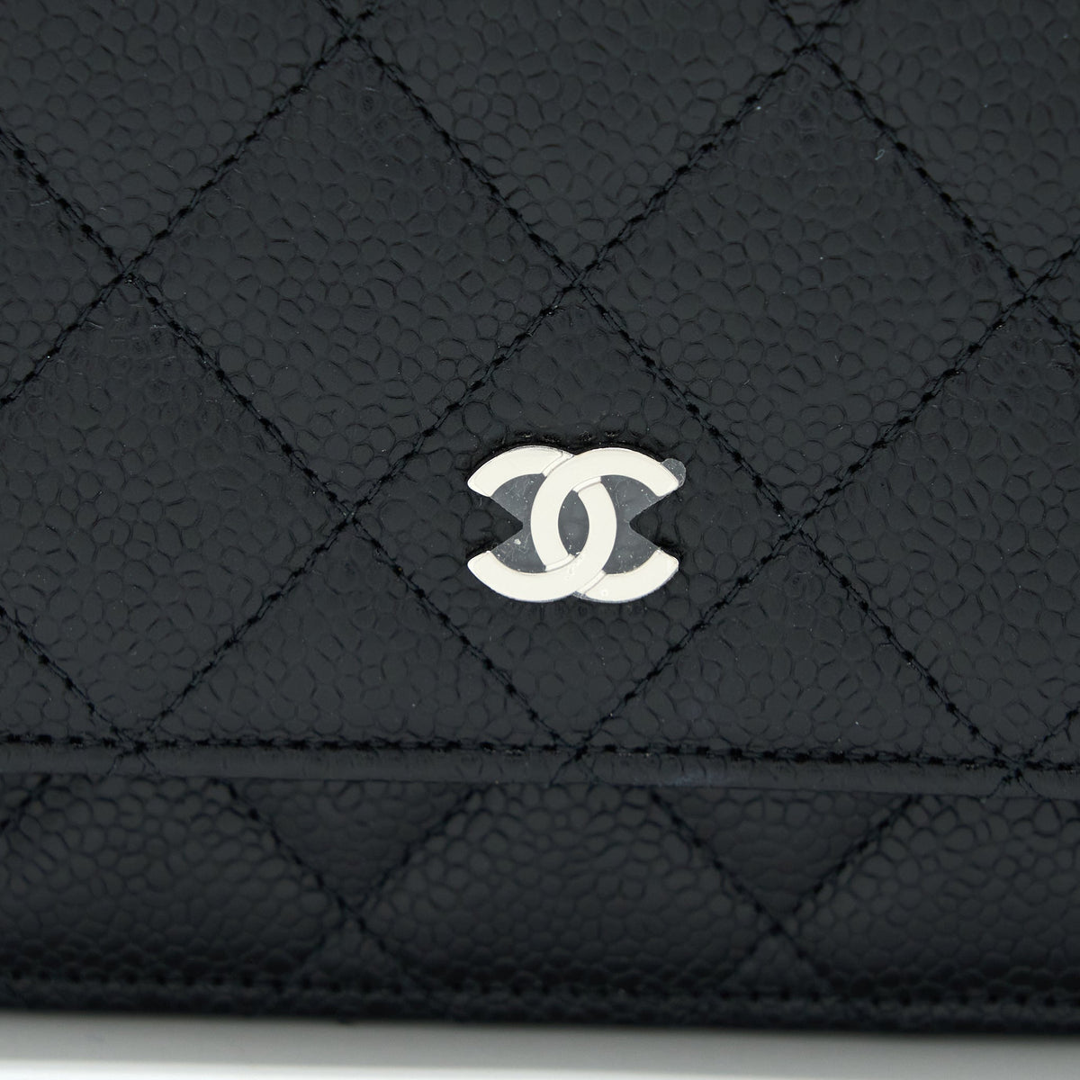 CHANEL CLASSIC WALLET ON CHAIN BLACK CAVIAR SHW