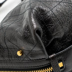 Dior Medium D-Journey Bag Crinkled calfskin Black GHW