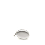 Chanel 25C Double Top Handle Round Vanity Case Lambskin Metallic Silver SHW (Microchip)