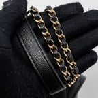 CHANEL SMALL COCO HANDLE CHEVRON CAVIAR BLACK LGHW