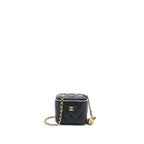 CHANEL PEARL CRUSH MINI VANITY LAMBSKIN BLACK GHW