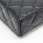 CHANEL 25B CC TOP HANDLE VANITY WITH CHAIN LAMBSKIN BLACK LGHW (MICROCHIP)