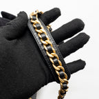 CHANEL 25 MEDIUM HANDBAG WASHED DENIM BLACK GHW (MICROCHIP)