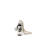 Chanel 24C Small Hollywood Boulevard Flap Bag with Star Coin Purse Patent/Calfskin Metallic Silver LGHW (Microchip)