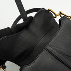 DIOR MEDIUM SADDLE GRAINED CALFSKIN BLACK GHW