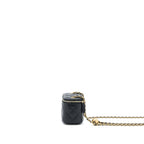 CHANEL PEARL CRUSH MINI VANITY LAMBSKIN BLACK GHW
