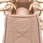 DIOR SMALL LADY DIOR MY ABCDIOR BAG LAMBSKIN PINK LGHW