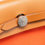 HERMES HERBAG31 ZIP BAG TOILE H BERLINE CANVAS / HUNTER CAPUCINE-ECRU-BEIGE / FAUVE SHW