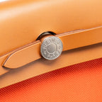 Hermes Herbag31 Zip Bag Toile H Berline Canvas / Hunter Capucine-Ecru-Beige / Fauve SHW