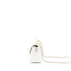 CHANEL SMALL COCO HANDLE CAVIAR WHITE LGHW (MICROCHIP)