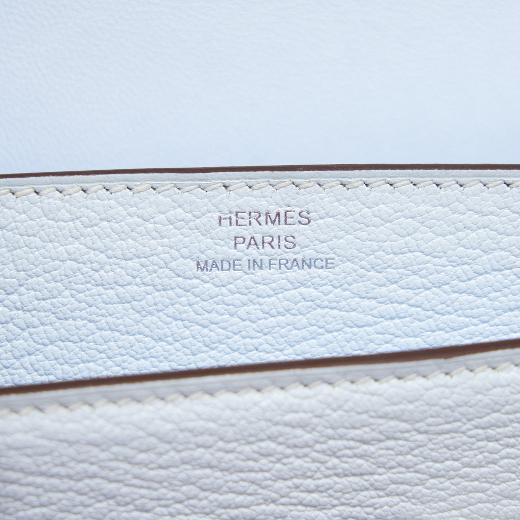 Hermes Mini Verrou Bag Chèvre Mysore T0 Bleu Brume SHW