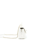 CHANEL SMALL COCO HANDLE CAVIAR WHITE LGHW (MICROCHIP)