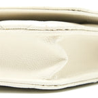 CHANEL CLASSIC WALLET ON CHAIN CAVIAR WHITE LGHW (MICROCHIP)