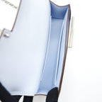 Hermes Mini Verrou Bag Chèvre Mysore T0 Bleu Brume SHW
