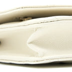 CHANEL CLASSIC WALLET ON CHAIN CAVIAR WHITE LGHW (MICROCHIP)