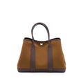 Hermes Garden Party 30 Canvas/Leather Alezan/ Bleu Outrener/ Rouge Sellier SHW