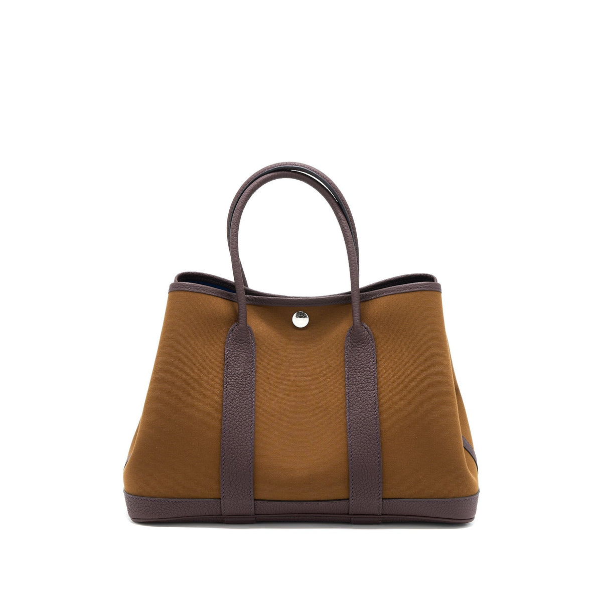Hermes Garden Party 30 Canvas/Leather Alezan/ Bleu Outrener/ Rouge Sellier SHW