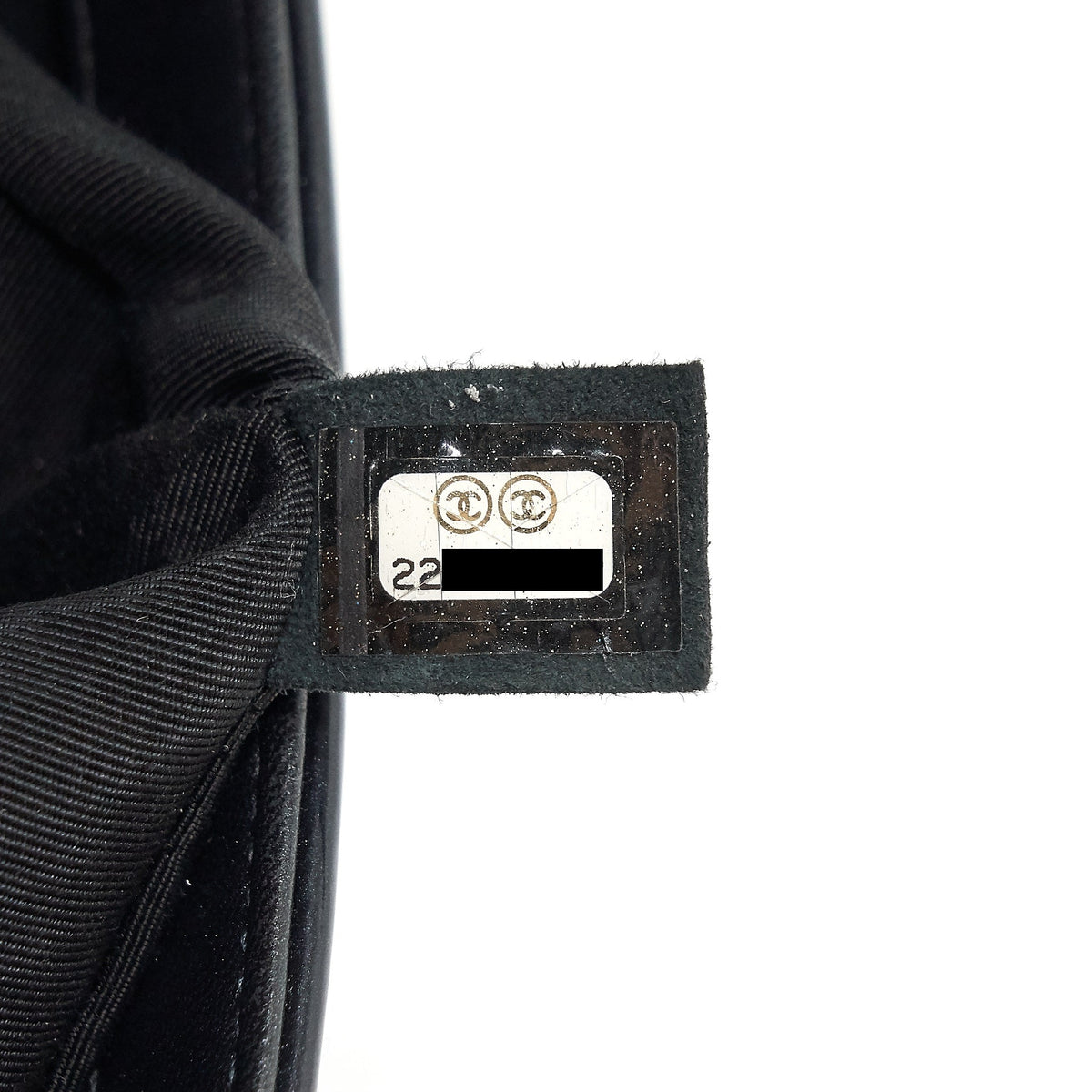 CHANEL MEDIUM LE BOY PATENT LEATHER BLACK LGHW