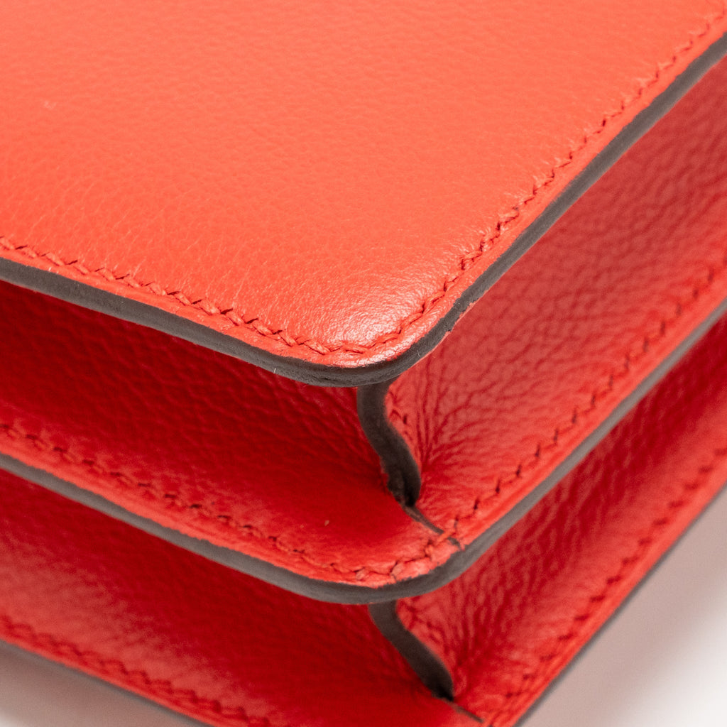 Hermes Mini Roulis Evercolor Rouge De Coeur LGHW