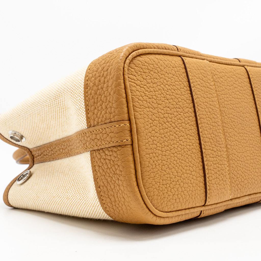 Hermes Neo Garden Party 23 Canvas/ Negonda Ecru-Paille/ Sesame SHW