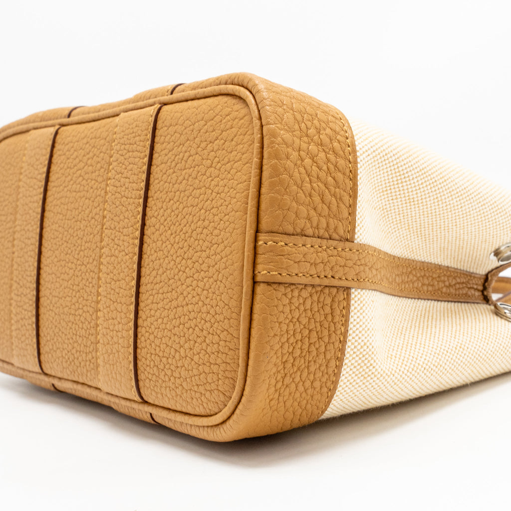 Hermes Neo Garden Party 23 Canvas/ Negonda Ecru-Paille/ Sesame SHW