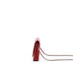 CHANEL WALLET ON CHAIN CAVIAR RED WITH SHW SERIAL 18