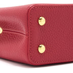 LOUIS VUITTON CAPUCINES MINI TAURILLON SCARLET GHW (NEW VERSION)