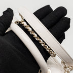 CHANEL SMALL COCO HANDLE CAVIAR WHITE LGHW (MICROCHIP)