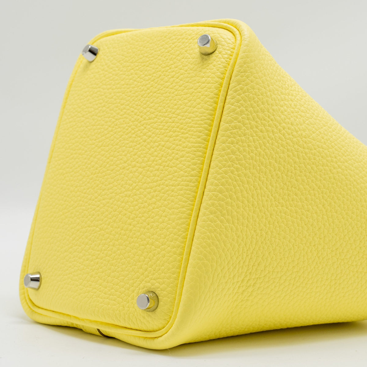 Hermes Picotin 18 Lock Bag Clemence Limoncello SHW