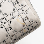 DIOR MINI LADY DIOR CANNAGE SATIN WITH STRASS GREY SHW