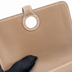 Hermes Dogon Compact Wallet Togo Etoupe SHW
