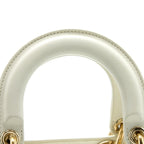 DIOR SMALL LADY DIOR LAMBSKIN WHITE LGHW