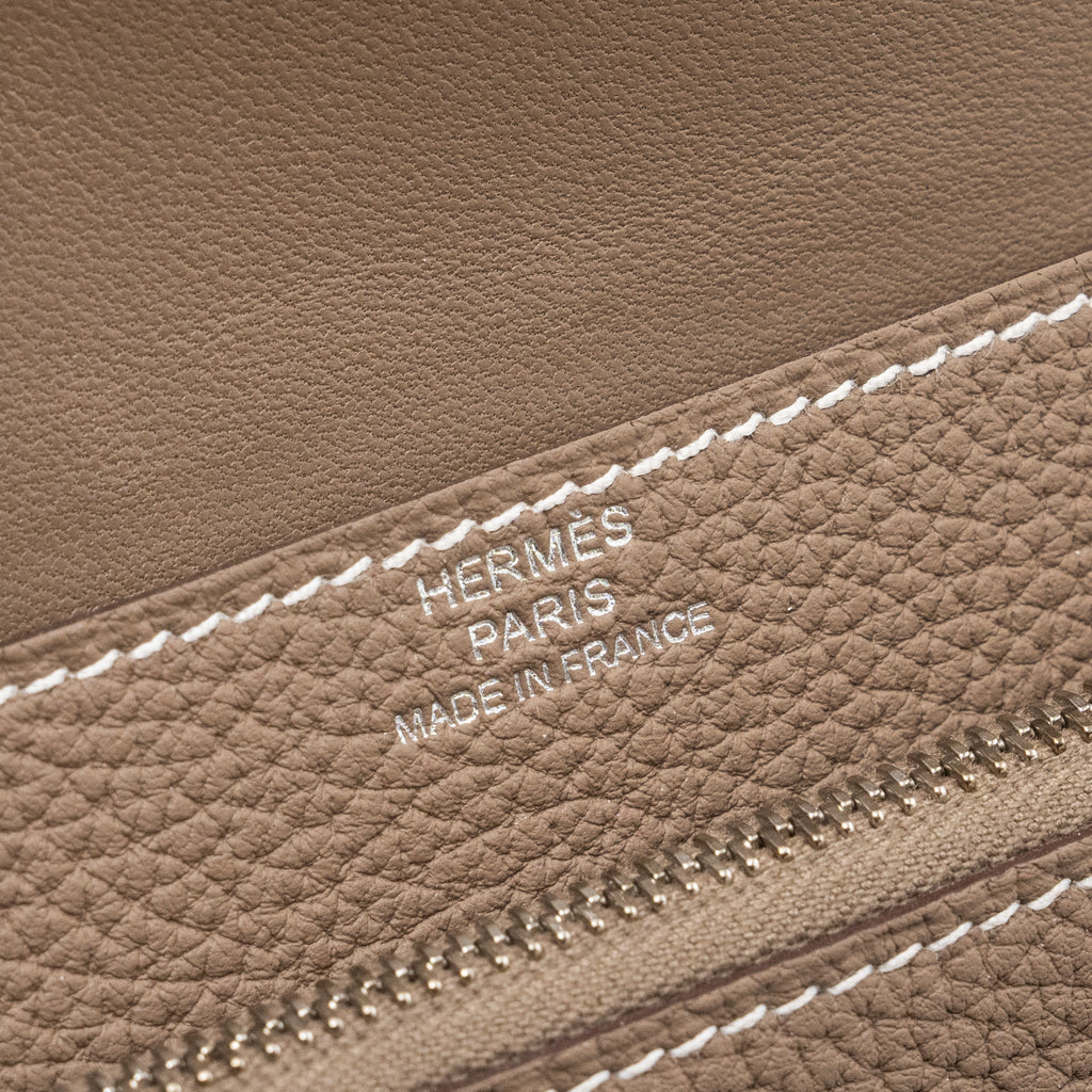 Hermes Dogon Compact Wallet Togo Etoupe SHW