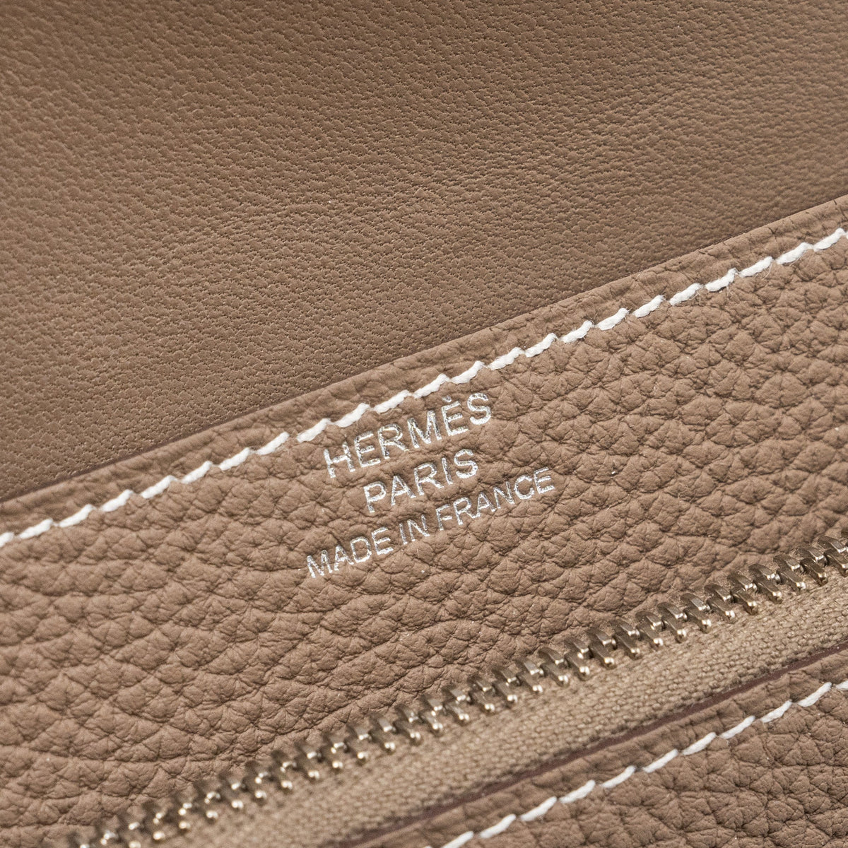 Hermes Dogon Compact Wallet Togo Etoupe SHW
