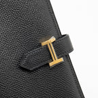 HERMES BEARN WALLET EPSOM BLACK GHW