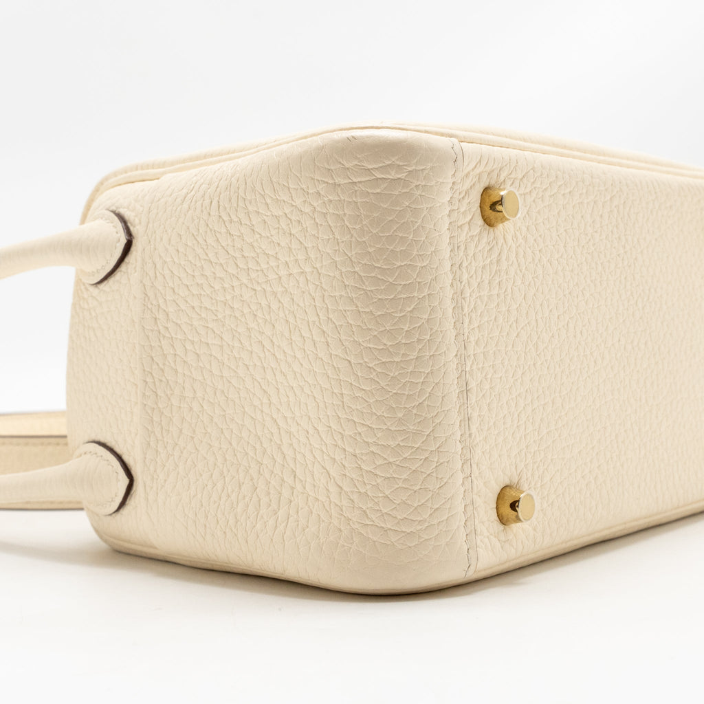 Hermes Mini Lindy Clemence Nata GHW