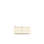 CHANEL TOP HANDLE MINI RECTANGULAR GRAINED CALFSKIN LIGHT BEIGE BRUSHED GHW
