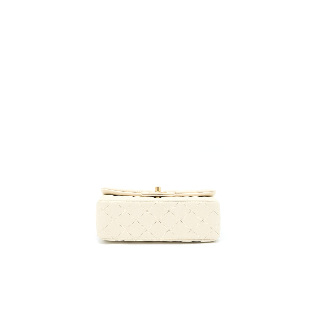 CHANEL TOP HANDLE MINI RECTANGULAR GRAINED CALFSKIN LIGHT BEIGE BRUSHED GHW