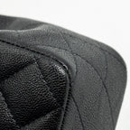 CHANEL TOP HANDLE MINI RECTANGULAR FLAP BAG CAVIAR BLACK GHW