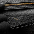 HERMES BEARN WALLET EPSOM BLACK GHW