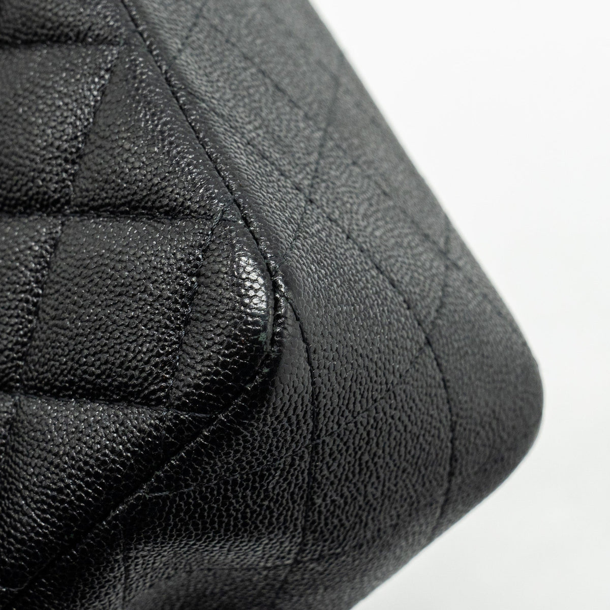 CHANEL TOP HANDLE MINI RECTANGULAR FLAP BAG CAVIAR BLACK GHW