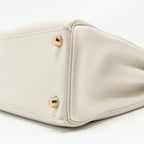 HERMES KELLY 25 EVERCOLOR BLANC GHW