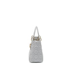 DIOR MEDIUM LADY DIOR LAMBSKIN GREY LGHW