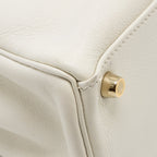 HERMES KELLY 25 EVERCOLOR BLANC GHW