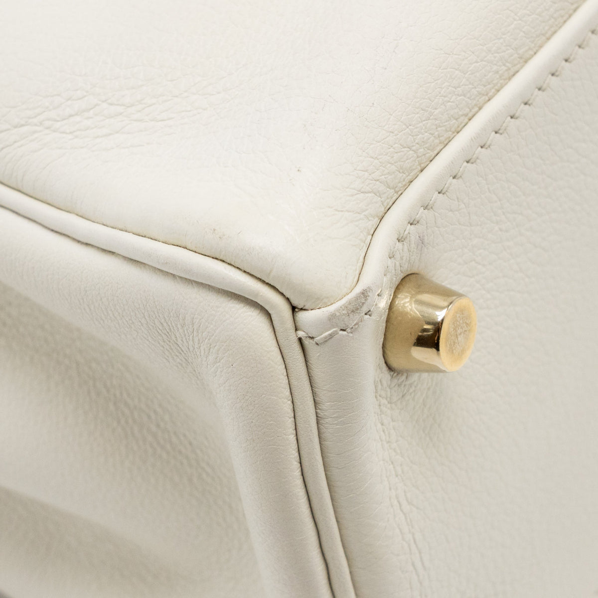 HERMES KELLY 25 EVERCOLOR BLANC GHW